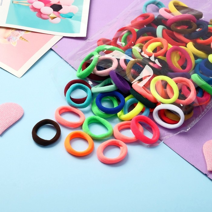 Резинка для волос Резинка для волос "Махрушка спорт" (набор 100 шт) 2,5 см