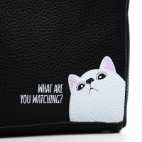 Сумка через плечо NAZAMOK "What are you watching", 18х14х3 см Сумка через плечо NAZAMOK "What are you watching", 18х14х3 см