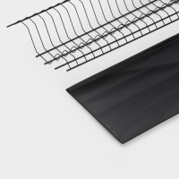 Сушилка для посуды с поддоном для шкафа 80 см, 76.5&times;25.6 см, чёрная