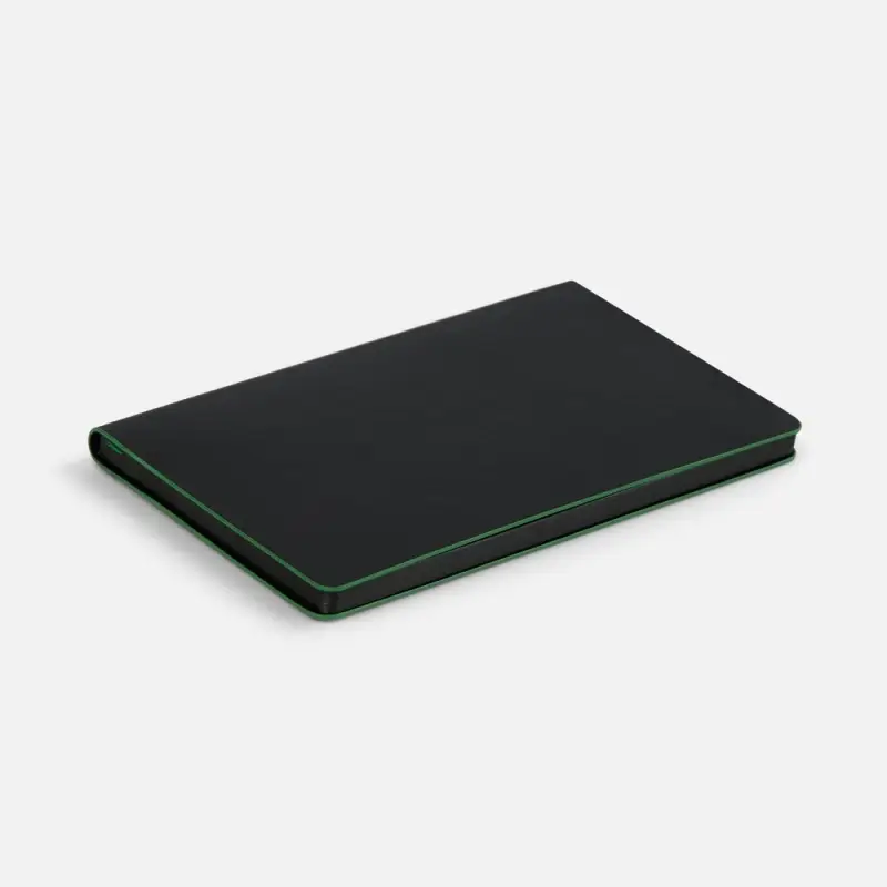 Ежедневник Trait, недатированный, черный с зеленым