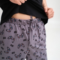 Пижама мужская KAFTAN "Не хватает" р.48, черный/серый Пижама мужская KAFTAN "Не хватает" р.48, черный/серый