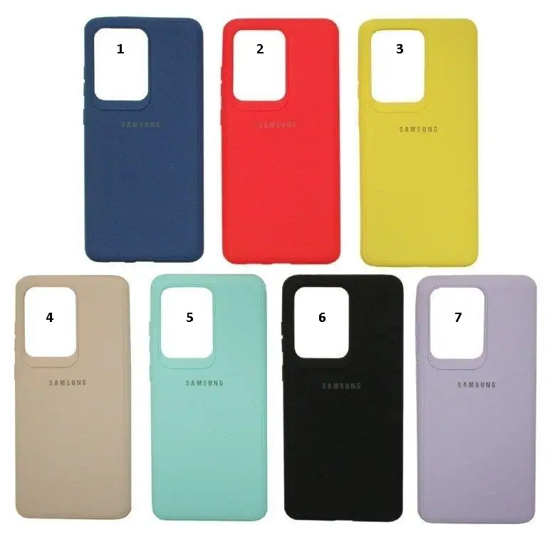 Чехол Samsung S20 Ultra цветной силикон