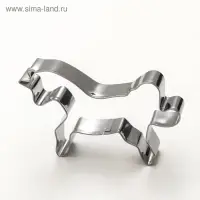 Набор форм для печенья Доляна &laquo;Единорог&raquo;, 2 шт, 9&times;7&times;2 см, цвет серебристый