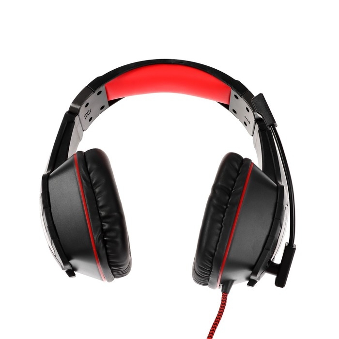 Наушники Qumo Arsenal, игровые, микрофон, USB, 2м, подсветка, чёрные