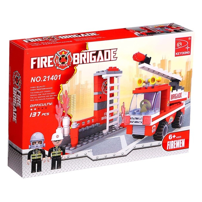 Конструктор «Пожарная бригада», 133 детали Конструктор «Пожарная бригада», 133 детали