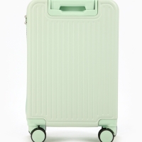 Чемодан 20", PС, 34*22*56, отд на молнии, код замок, 4 колеса, св. зеленый