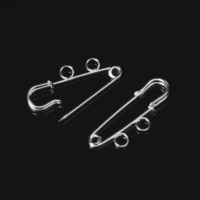 Булавка для подвесок PO-035 №01, (набор 2 шт.) 35&times;5 мм, цвет серебро