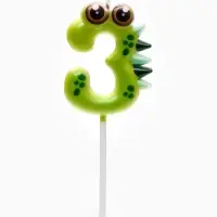 Свеча для торта цифра 3 &laquo;Зверюшка&raquo;, 5 см