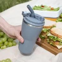 Термостакан Sapporo без логотипа, серый