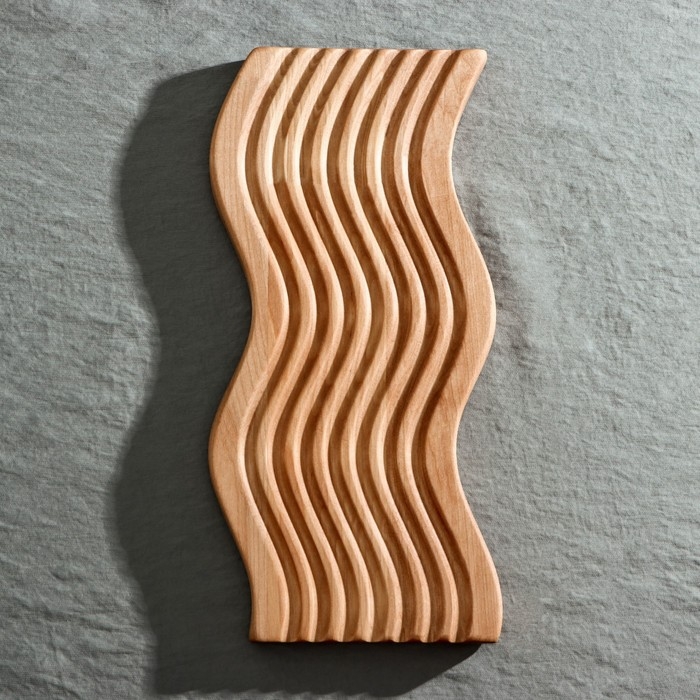 Доска разделочная для подачи и сервировки Adelica «Волна», 31×15×1,8 см, берёза Доска разделочная для подачи и сервировки Adelica «Волна», 31×15×1,8 см, берёза