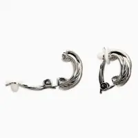 Клипсы "Винтаж" узел, цвет чернёное серебро