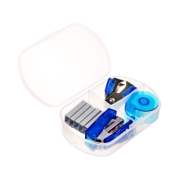 Степлер №10, от 5 листов, скобы 500шт, антистеплер,диспенсер с клейкой лентой 10мм*2метра