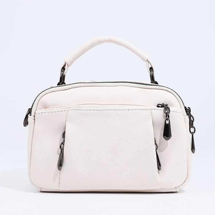 Сумка женская на молнии, цвет белый Сумка женская на молнии, цвет белый