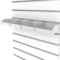 Металлический контейнер для перфорированной панели ДСП 150&times;150&times;60 мм, цвет белый