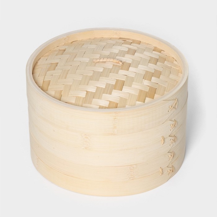 Пароварка Доляна «Восточная кухня», 2 этажа, d=24 см, бамбук Пароварка Доляна «Восточная кухня», 2 этажа, d=24 см, бамбук