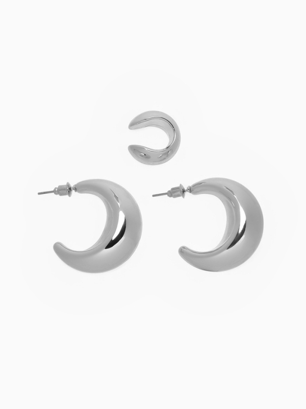 Набор серьги и каффы 3 шт &laquo;Капли&raquo; объёмные, цвет золото