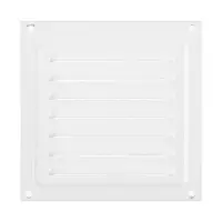 Решетка вентиляционная ZEIN Люкс РМ1212, 125 х 125 мм, с сеткой, металлическая, белая