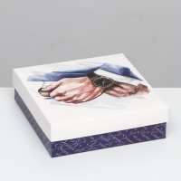 Коробка складная, "Брутальный подарок"  20 х 20 х 6 см