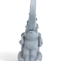 Садовая фигура с подсветкой "Слоник с гномами" 12х10х27см