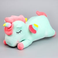 Мягкая игрушка &laquo;Единорог&raquo;, с пледом, 50 см, цвет зелёный