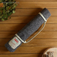 Лежак для бани темный с вышивкой "С легким паром" 150х50 см Лежак для бани темный с вышивкой "С легким паром" 150х50 см