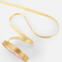 Лента атласная, 10 мм, 23&plusmn;1 м, золотисто-бежевая №186