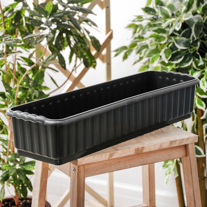 Ящик для цветов без дренажной решеткой, 12 л, МИКС