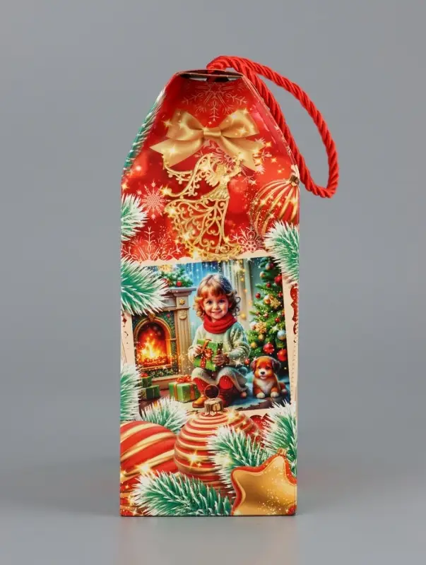 Коробка подарочная складная  "Золотое время" 16 х 8 х 20 см