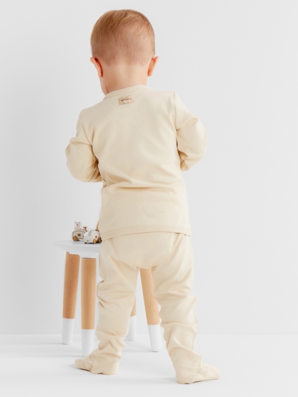 Ползунки детские MINAKU "Nature", цвет бежевый, рост 56-62 см