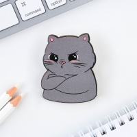 Значок деревянный &laquo;Котик&raquo;, 3,2 х 4 см