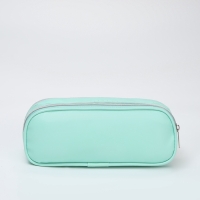 Косметичка-пенал, 2 отдела на молниях, цвет зелёный Косметичка-пенал, 2 отдела на молниях, цвет зелёный