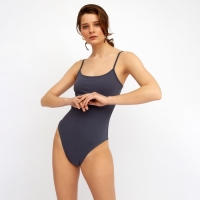 Боди женское MINAKU: Basic line цвет графит, размер 48 Боди женское MINAKU: Basic line цвет графит, размер 48