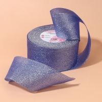 Лента парчовая, 50 мм, 23 &plusmn; 1 м, цвет синий №037