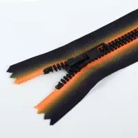 Молния &laquo;Трактор&raquo;, №5, неразъёмная, замок автомат, 18 см, оранжевая, чёрная