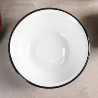 Миска эмалированная, 800 мл, без деколи, цвет белый Миска эмалированная, 800 мл, без деколи, цвет белый