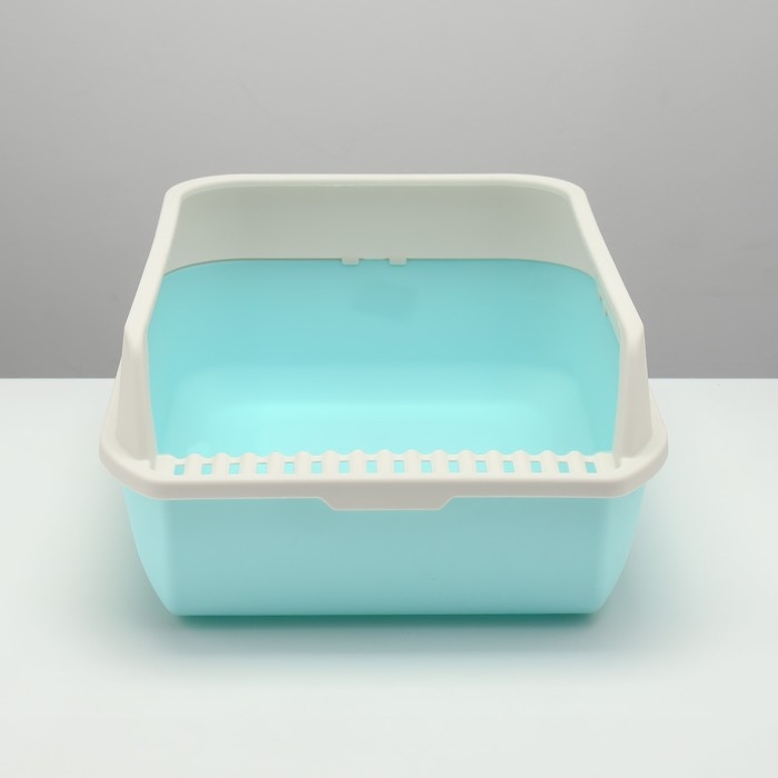 Туалет с высоким бортом с совком и фильтром, 50 х 36 х 21 см, голубой Туалет с высоким бортом с совком и фильтром, 50 х 36 х 21 см, голубой