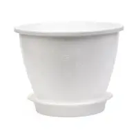 Горшок для цветов с поддоном 3,6 л d_ см h_ см "Цветочек" белый