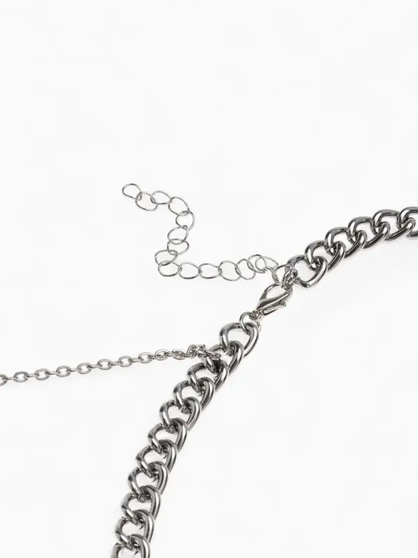 Бодичейн через плечо &laquo;Цепочка&raquo;, цвет серебро