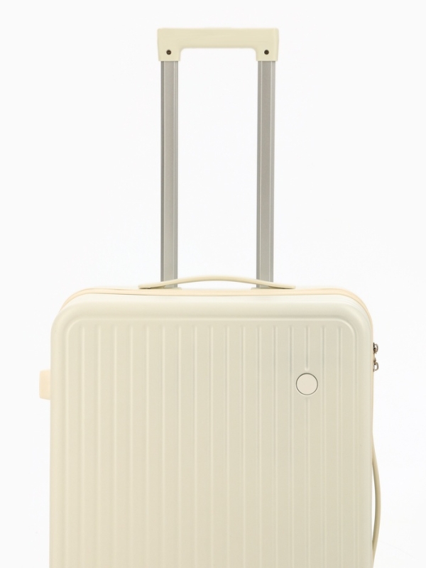 Чемодан 24", PС, 42*27*66, отд на молнии, код замок, 4 колеса, белый