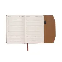 Ежедневник недатированный формат А5, с клапаном, 112л, линия, пвх, Коричневый