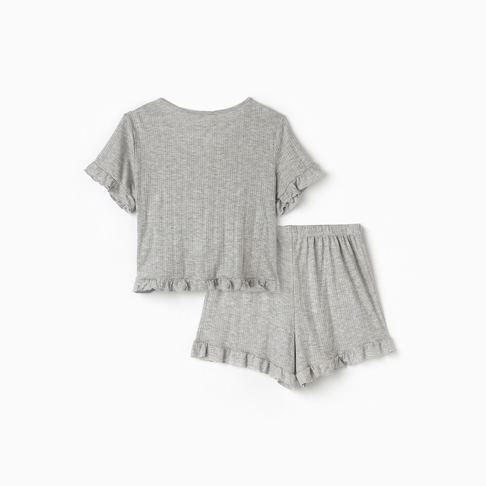 Пижама женская (футболка и шорты) KAFTAN Gray р. 40-42