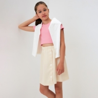 Юбка для девочки MINAKU, цвет бежевый, рост 140 см