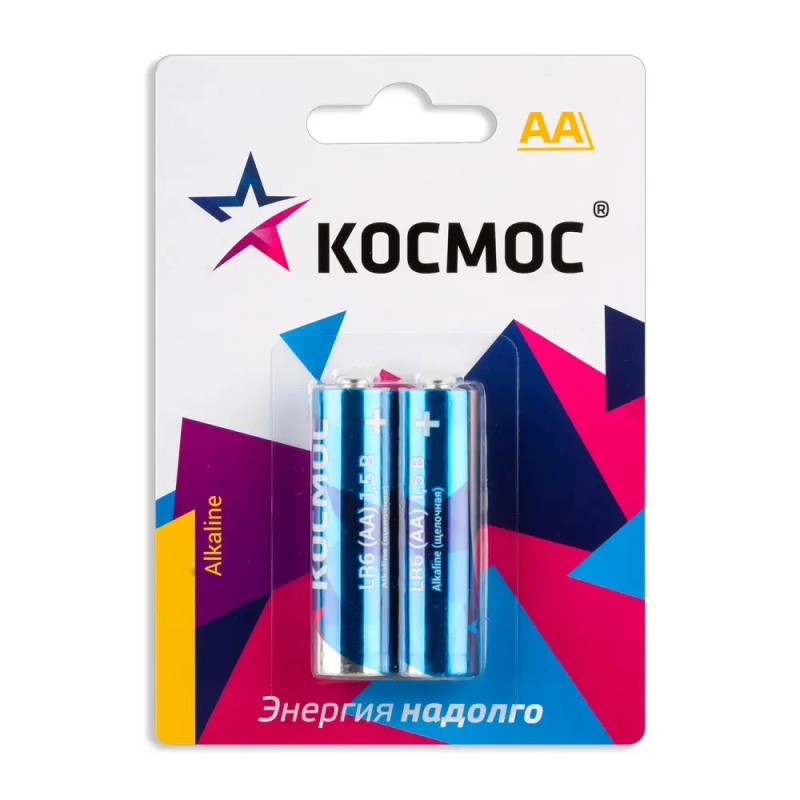 Батарейка Космос LR6 AA BL2 Alkaline 1.5V