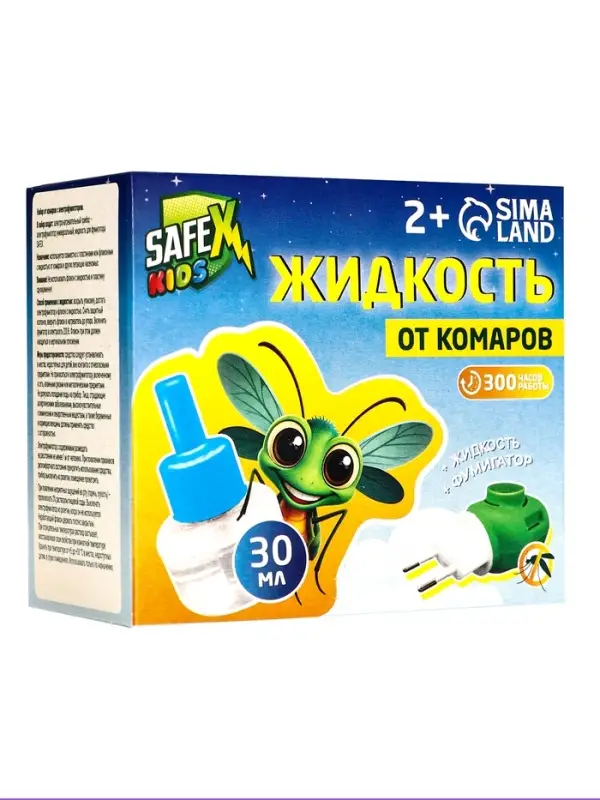 Комплект от комаров SAFEX KIDS (фумигатор+жидкость), 1 шт.