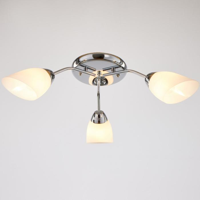 Люстра "Агнес" 3 лампы E27 15Вт хром 60х60х17см