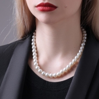 Бусы жемчуг &laquo;Невеста&raquo; шар №10, цвет молочный, L=40 см