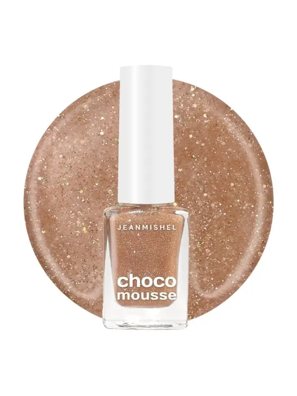 Лак для ногтей сливочный крем Jeanmishel блестки тон 474, 6 мл