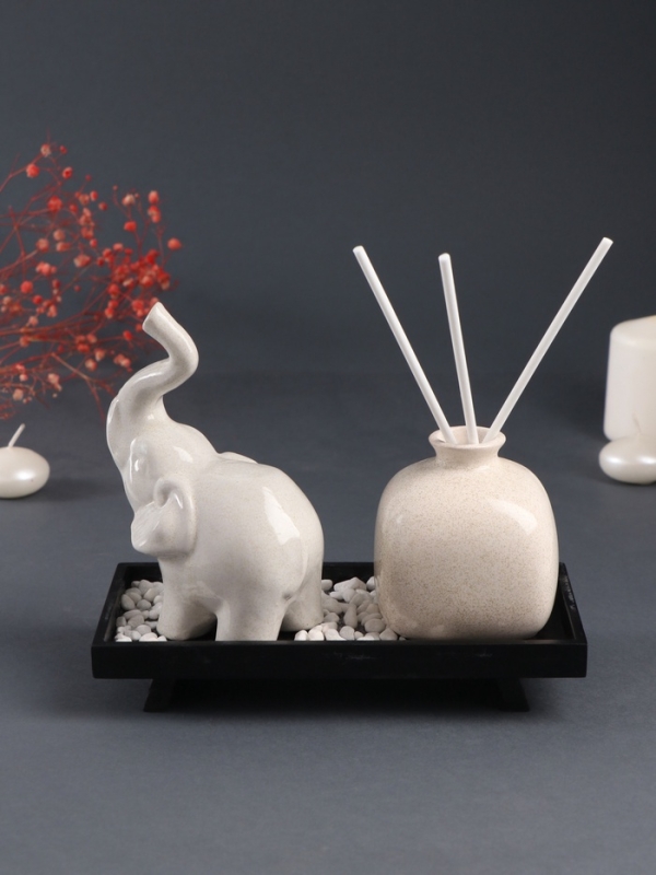 Диффузор керамика "Слон" аромапалочки 3 шт 9,5х20х16 см