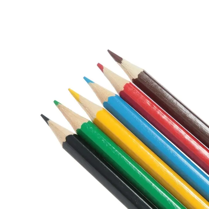 Карандаши цветные 6 цветов &laquo;Принцесса&raquo;, деревянные, шестигранные