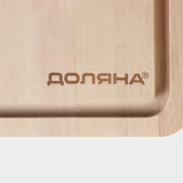 Доска разделочная Доляна &laquo;Фигурная ручка&raquo;, 29&times;19&times;1,5 см, берёза